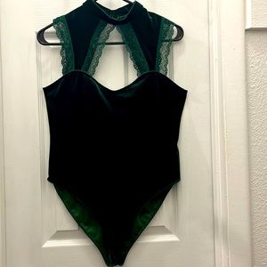 Velvet Emerald Green Bodysuit
